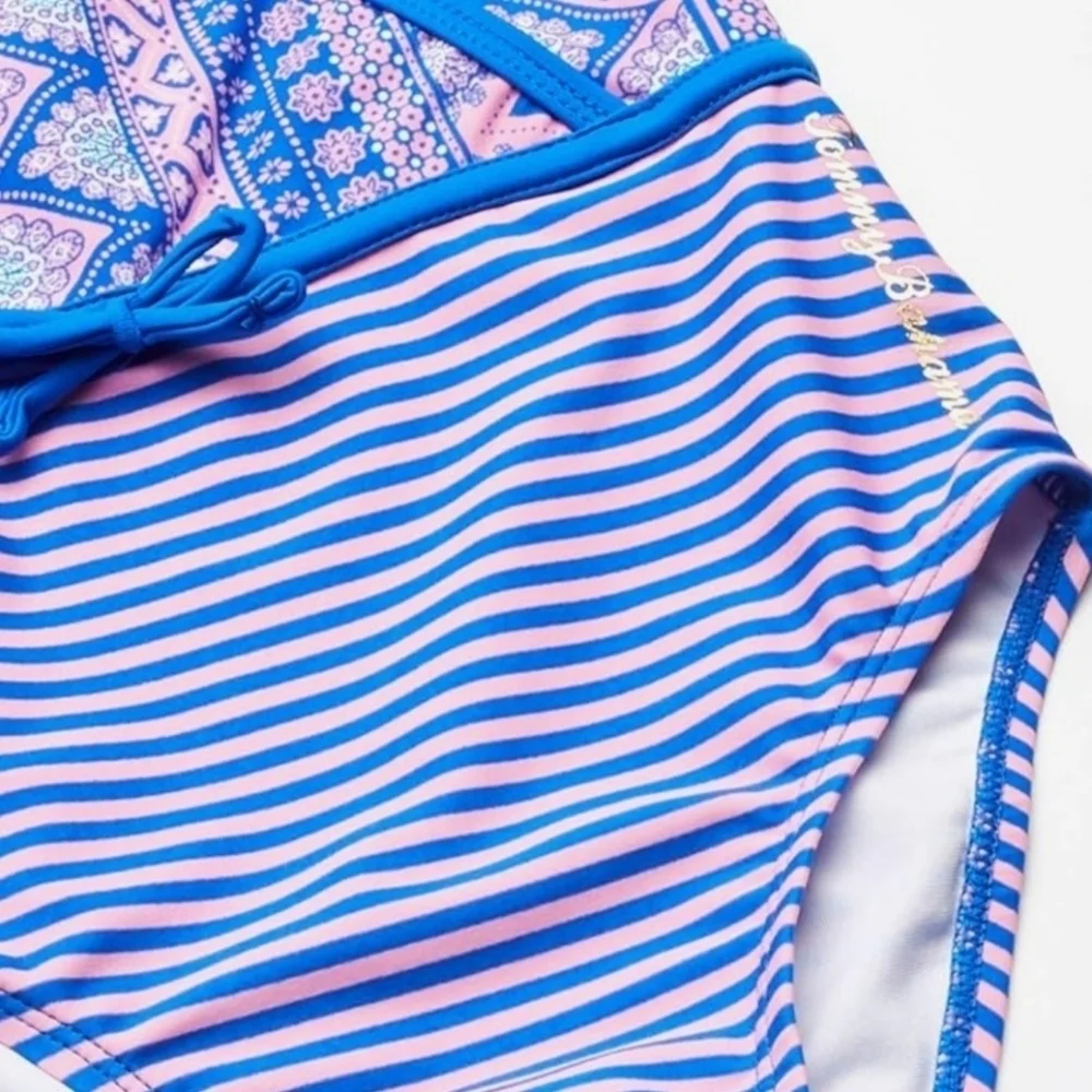 Girls Tommy Bahama Swimsuit 2T Blue Pink